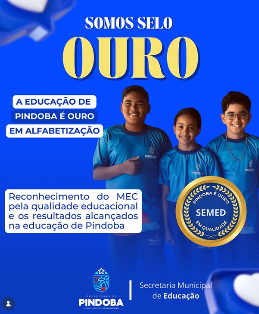 PINDOBA É SELO OURO